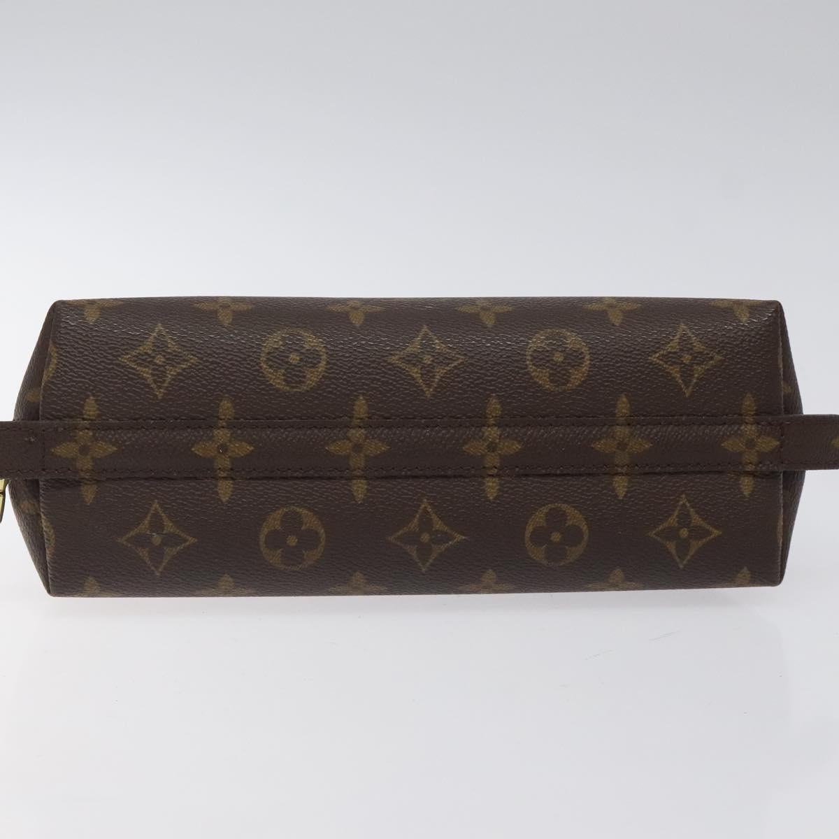 LOUIS VUITTON Monogram Trousse Demi Ronde Cosmetic Pouch M47520 LV Auth 118349