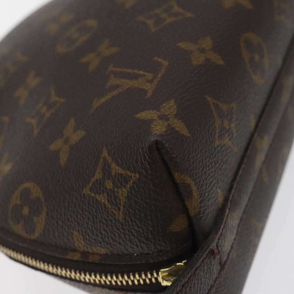 LOUIS VUITTON Monogram Trousse Demi Ronde Cosmetic Pouch M47520 LV Auth 118349