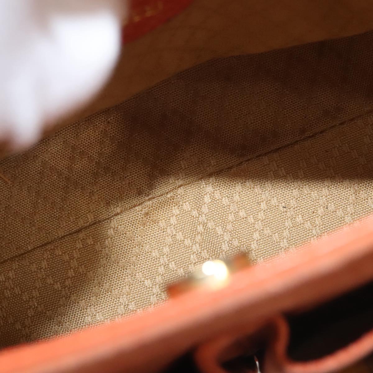 GUCCI Bamboo Hand Bag Suede 2way Orange Gold 000 123 0316 Auth 118353