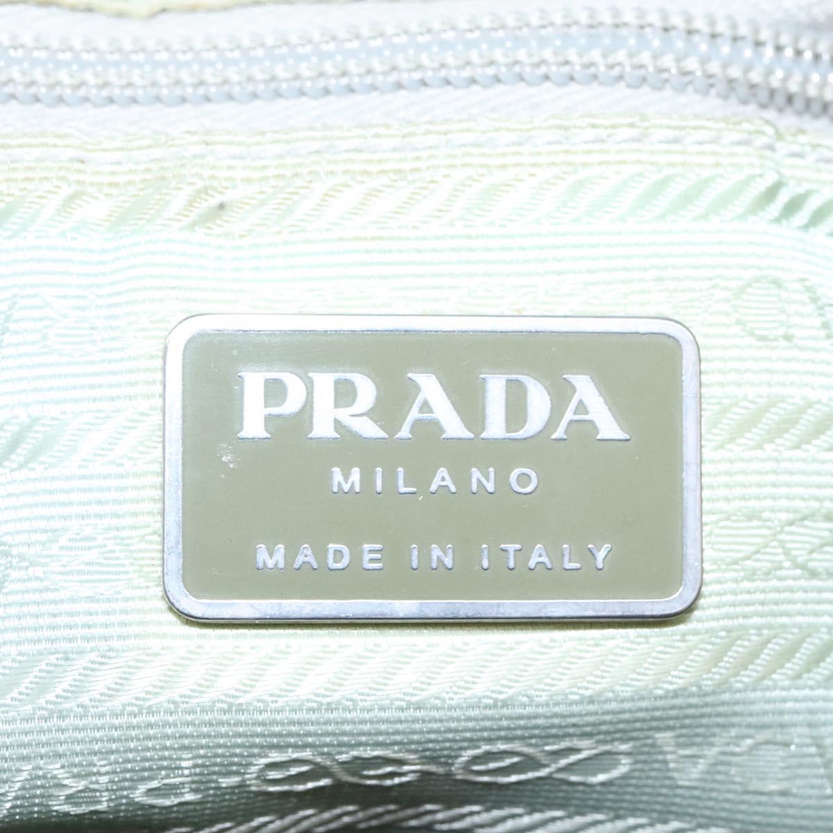 PRADA Hand Bag Nylon Pink Silver Auth 118365