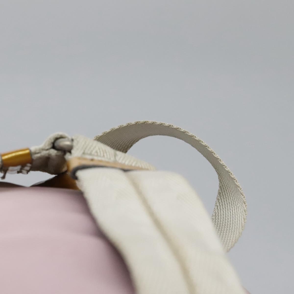 PRADA Hand Bag Nylon Pink Silver Auth 118365