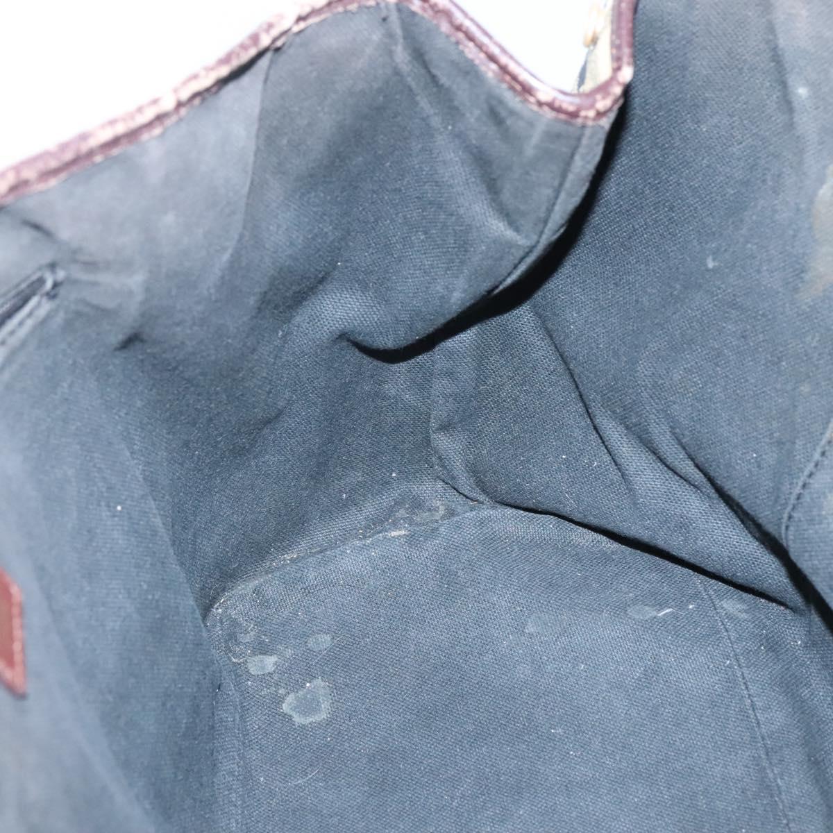 BURBERRY Nova Check Shoulder Bag PVC Beige Gold Auth 118369