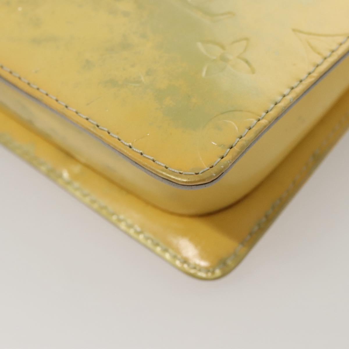 LOUIS VUITTON Monogram Vernis Motto Accessory Pouch Gris M91030 LV Auth 118370