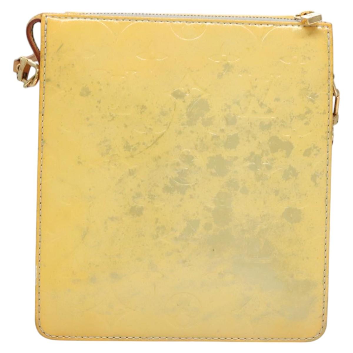 LOUIS VUITTON Monogram Vernis Motto Accessory Pouch Gris M91030 LV Auth 118370