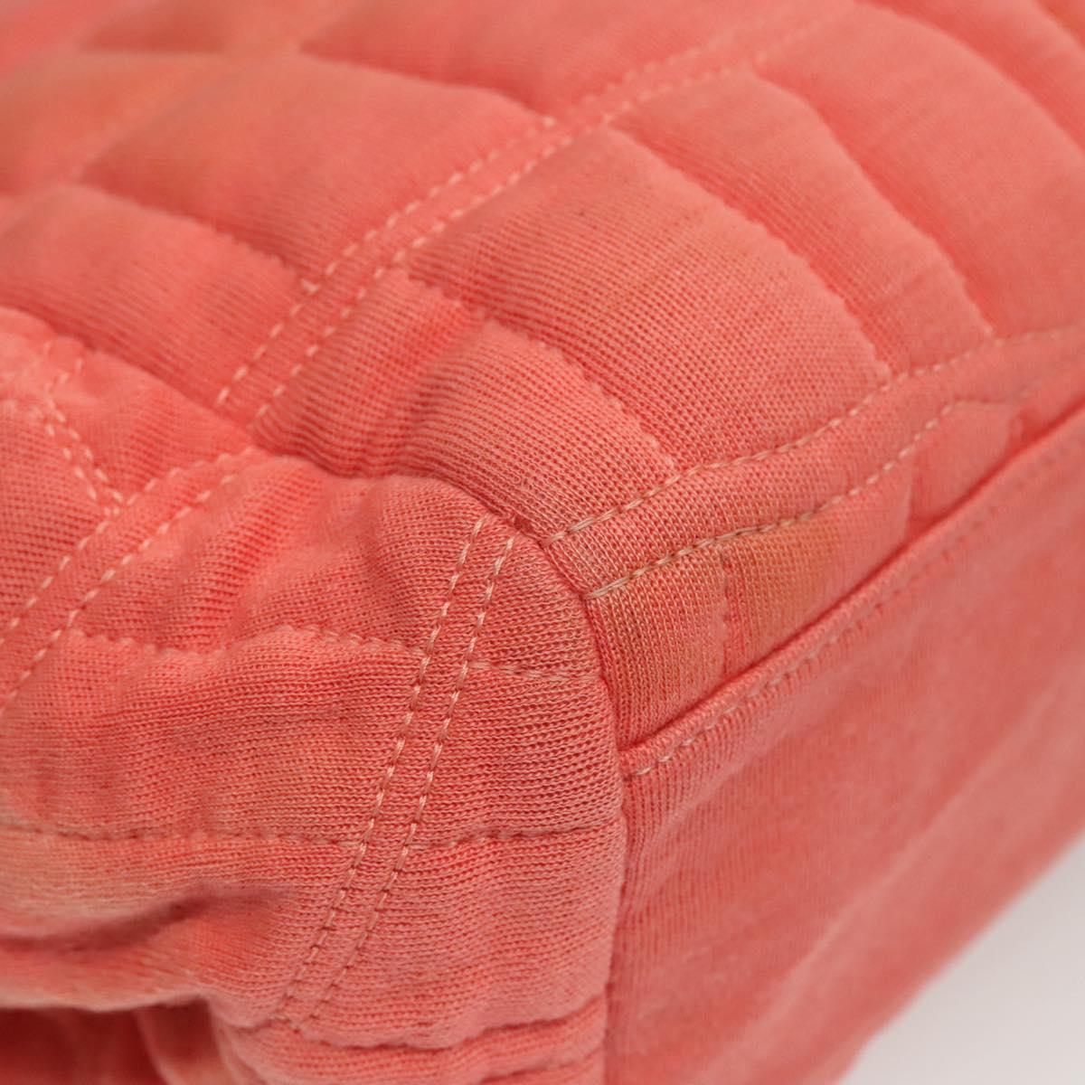 CHANEL Chain Shoulder Bag Cotton Pink Gold CC Auth 118390