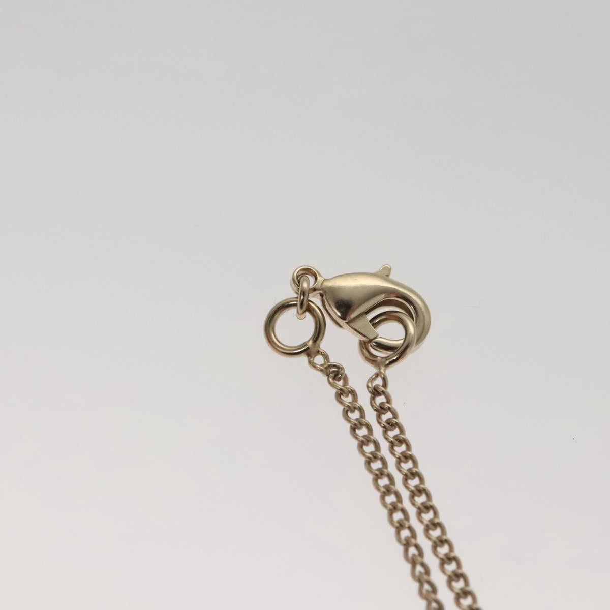 CHANEL Bike Necklace metal Silver CC Auth 118435