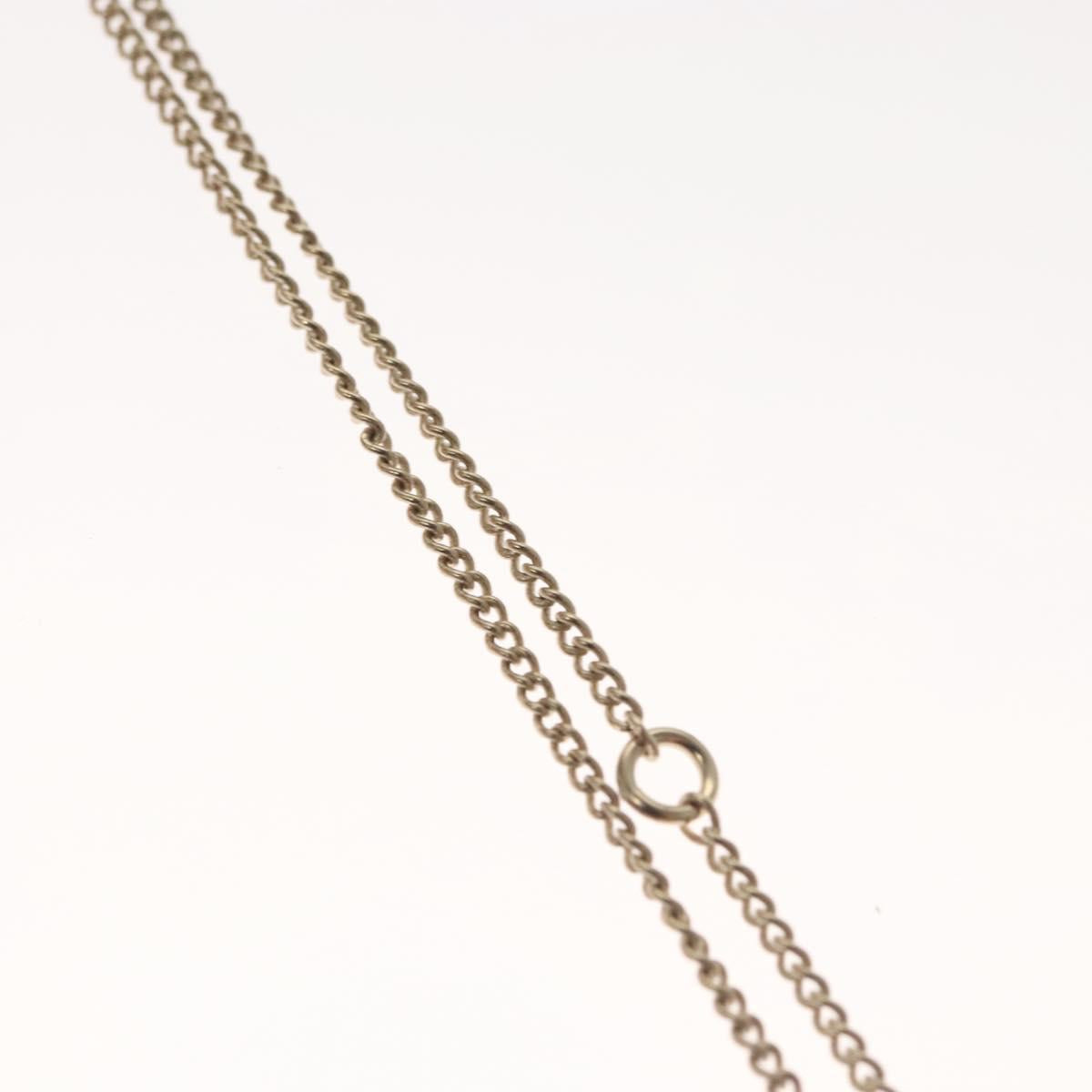 CHANEL Bike Necklace metal Silver CC Auth 118435