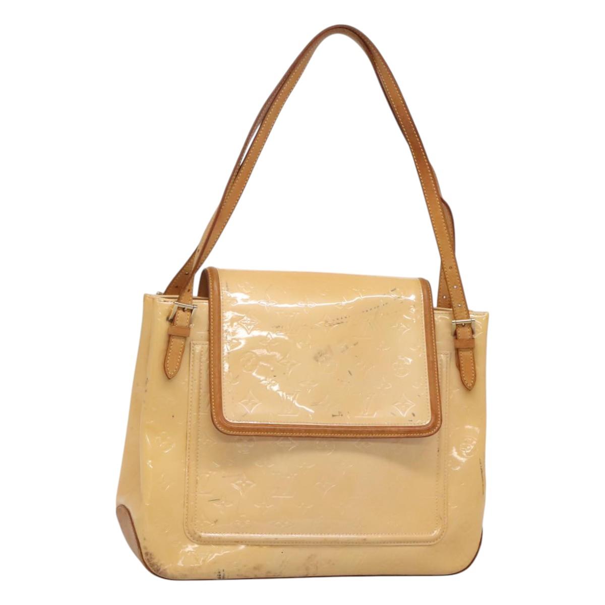 LOUIS VUITTON Vernis Biscayne Bay GM Bag Marshmallow Pink M91284 LV Auth 118449