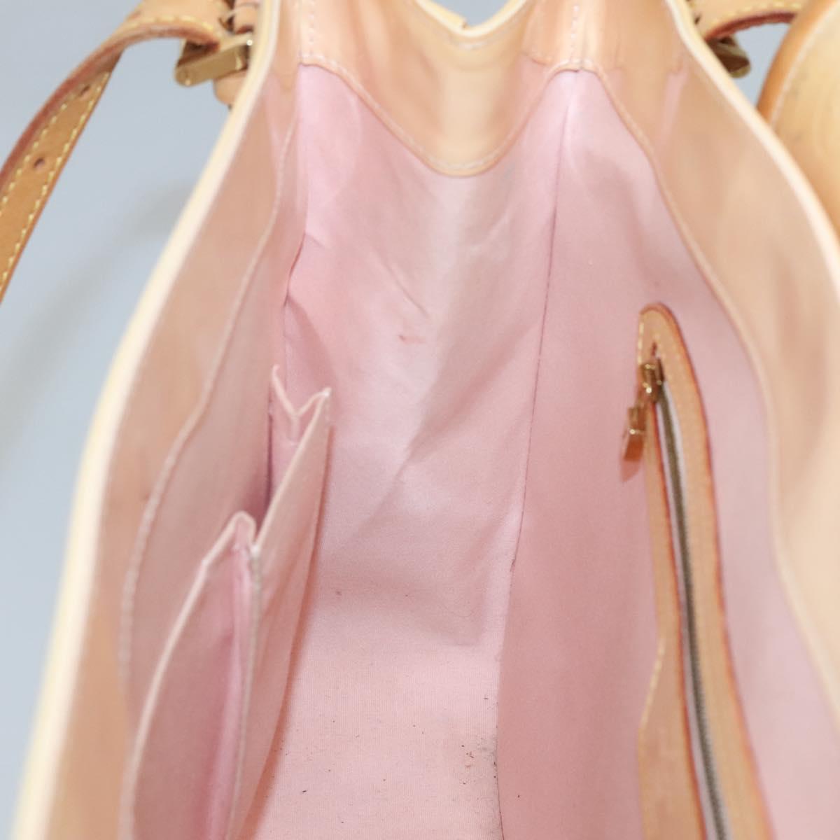 LOUIS VUITTON Vernis Biscayne Bay GM Bag Marshmallow Pink M91284 LV Auth 118449