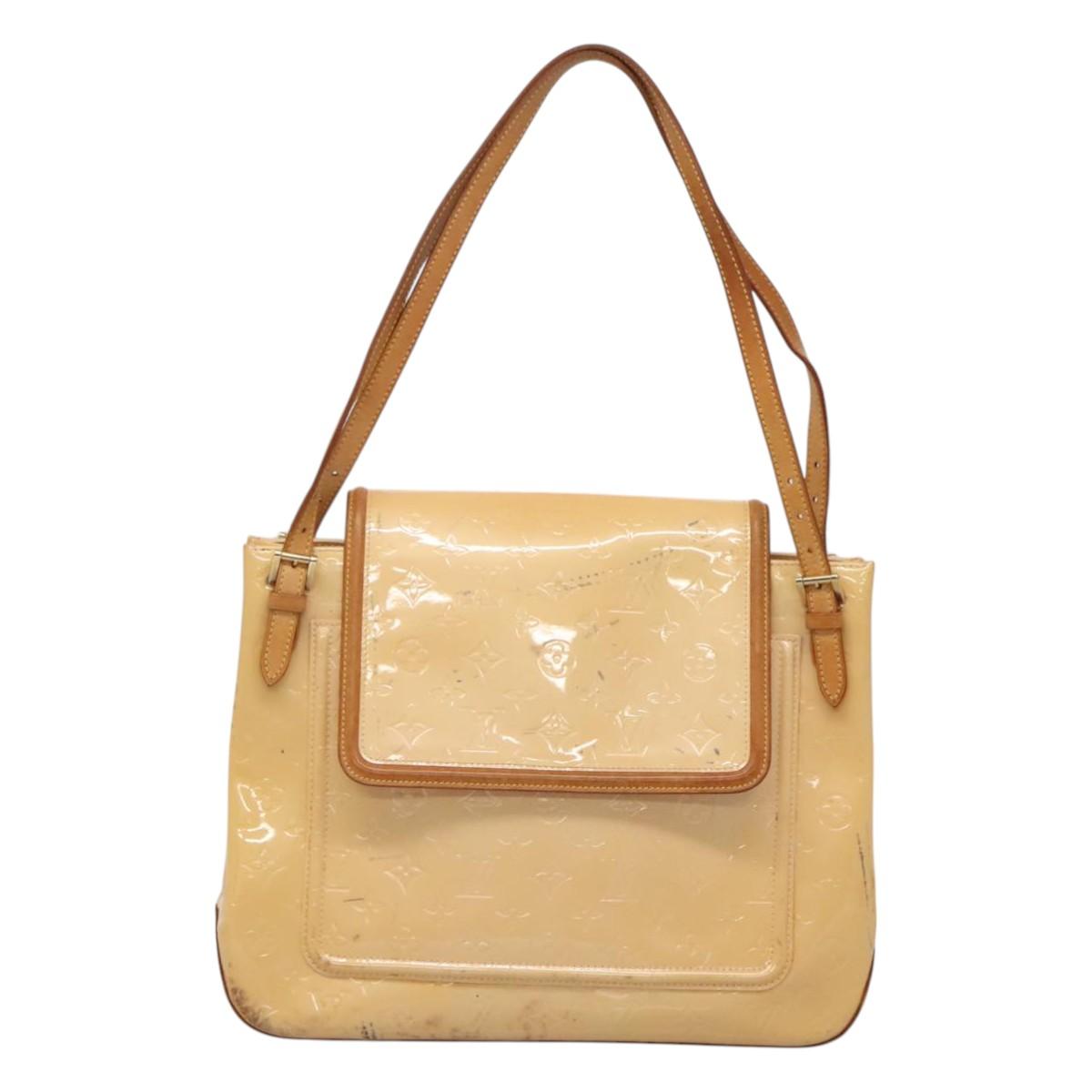 LOUIS VUITTON Vernis Biscayne Bay GM Bag Marshmallow Pink M91284 LV Auth 118449