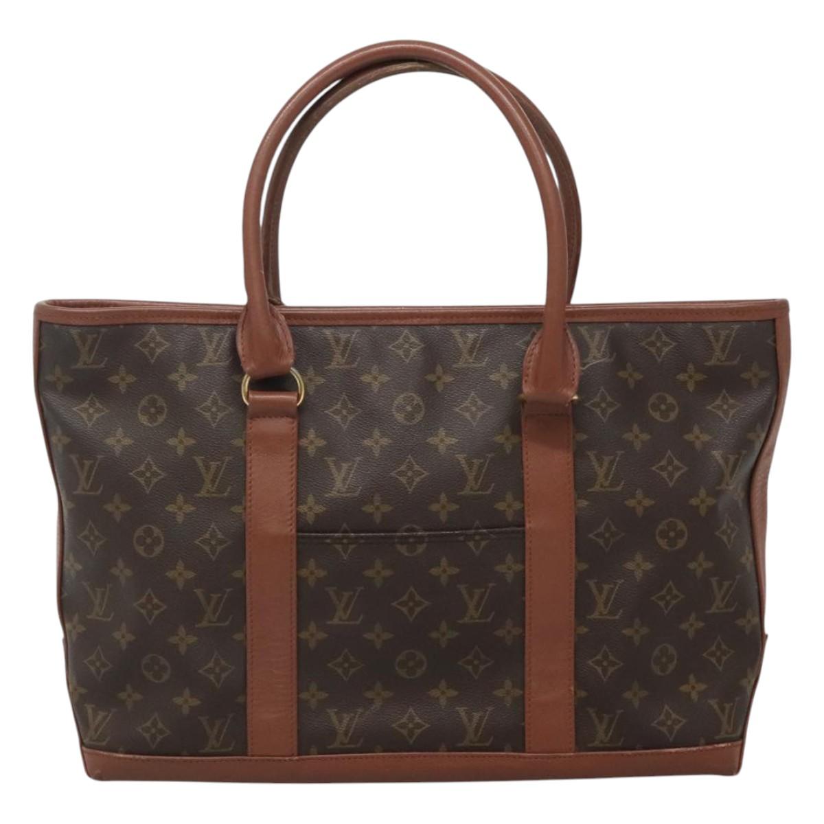 LOUIS VUITTON Monogram Sac Weekend PM Hand Bag M42425 LV Auth 118450