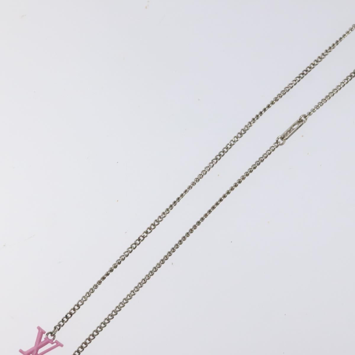 LOUIS VUITTON Collier LV Crazy Animals Frog Necklace Silver MP3390 Auth 118462