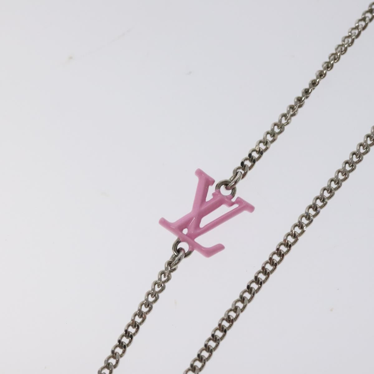 LOUIS VUITTON Collier LV Crazy Animals Frog Necklace Silver MP3390 Auth 118462