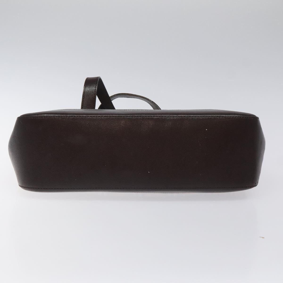 BURBERRY Nova Check Hand Bag Canvas Beige Gold Auth 118521