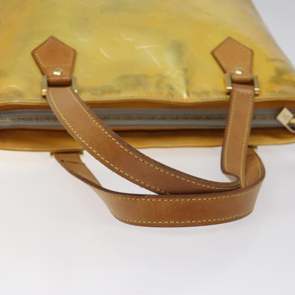 LOUIS VUITTON Monogram Vernis Houston Hand Bag Gris M91053 LV Auth 118524