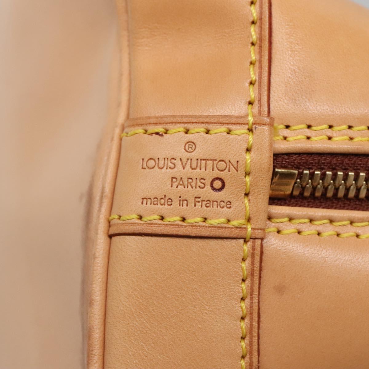 LOUIS VUITTON Nomad leather Alma Hand Bag Beige M85000 LV Auth 118529