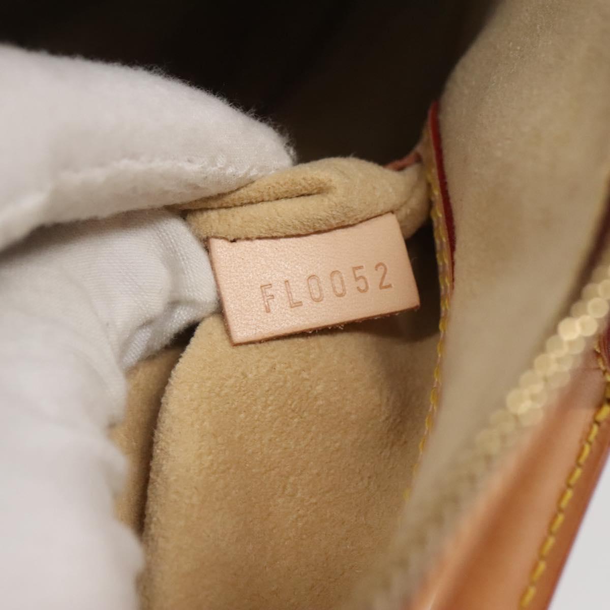 LOUIS VUITTON Nomad leather Alma Hand Bag Beige M85000 LV Auth 118529