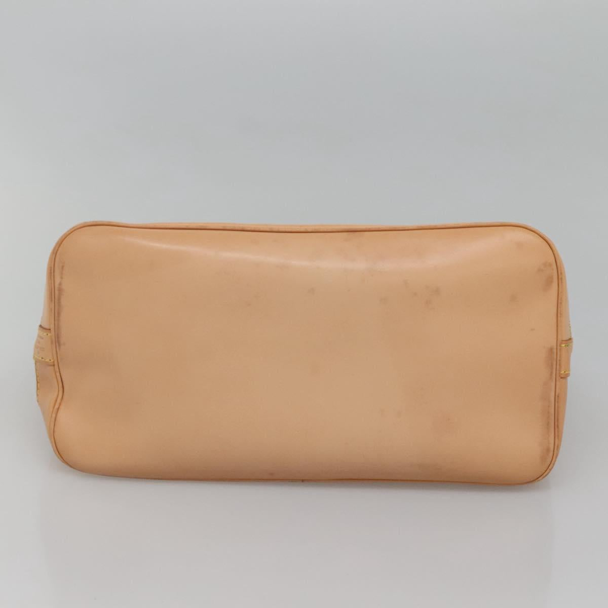 LOUIS VUITTON Nomad leather Alma Hand Bag Beige M85000 LV Auth 118529