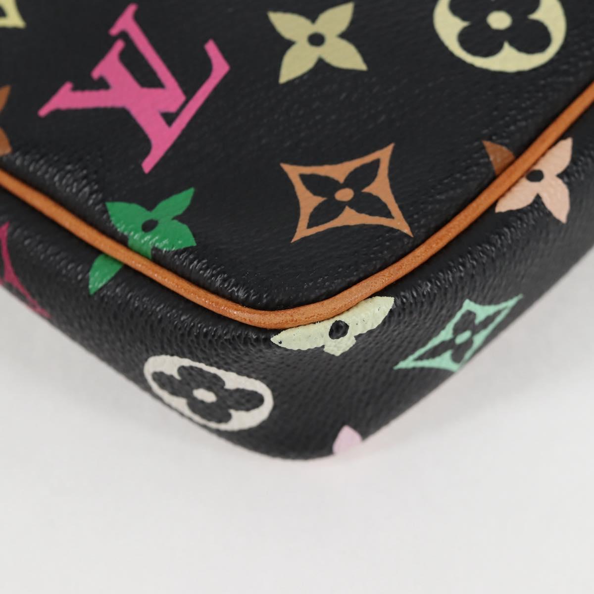 LOUIS VUITTON Monogram Multicolor Pochette Accessoires Black M92648 Auth 118531SAM