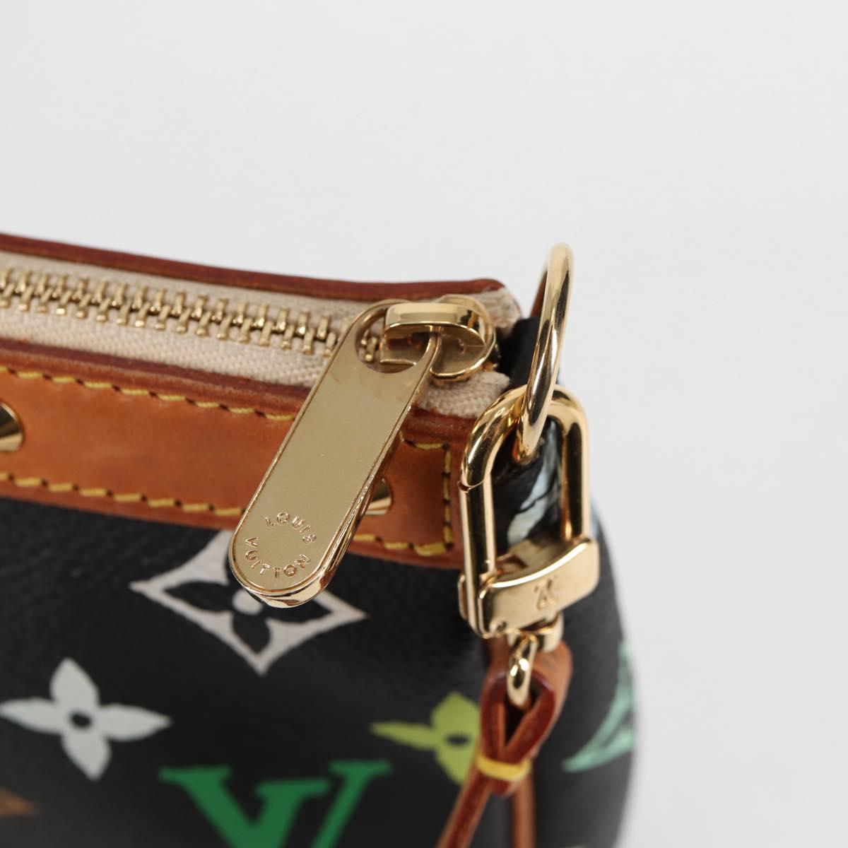 LOUIS VUITTON Monogram Multicolor Pochette Accessoires Black M92648 Auth 118531SAM