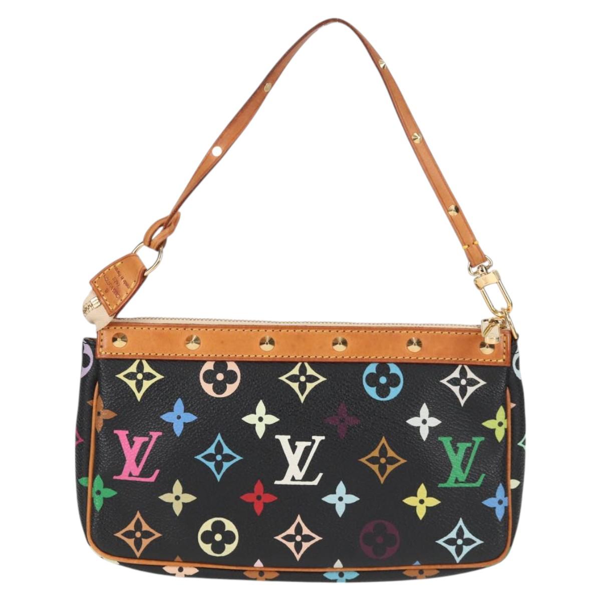 LOUIS VUITTON Monogram Multicolor Pochette Accessoires Black M92648 Auth 118531SAM