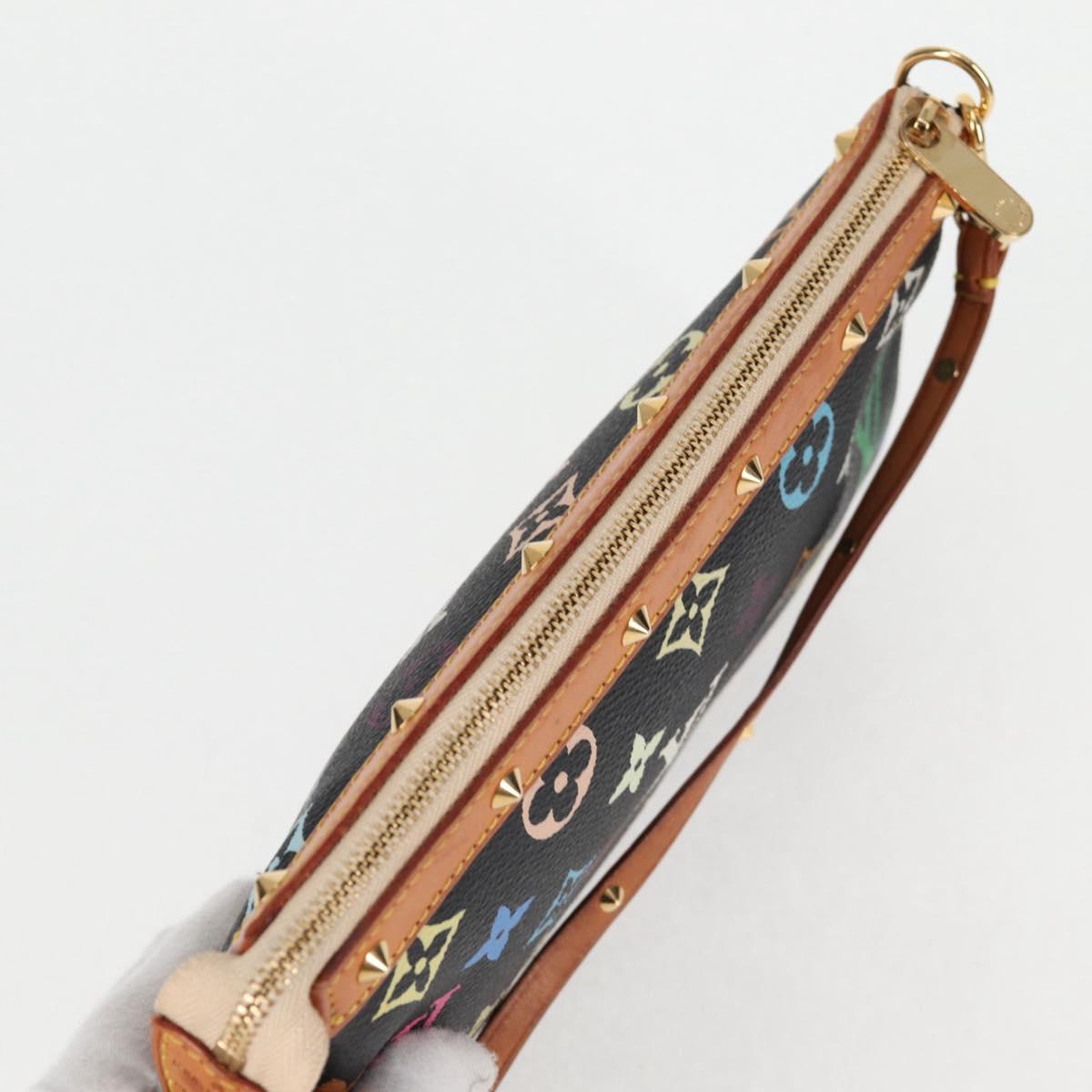 LOUIS VUITTON Monogram Multicolor Pochette Accessoires Black M92648 Auth 118531SAM