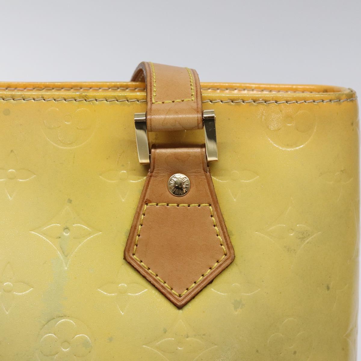 LOUIS VUITTON Monogram Vernis Houston Hand Bag Gris M91053 LV Auth 118533