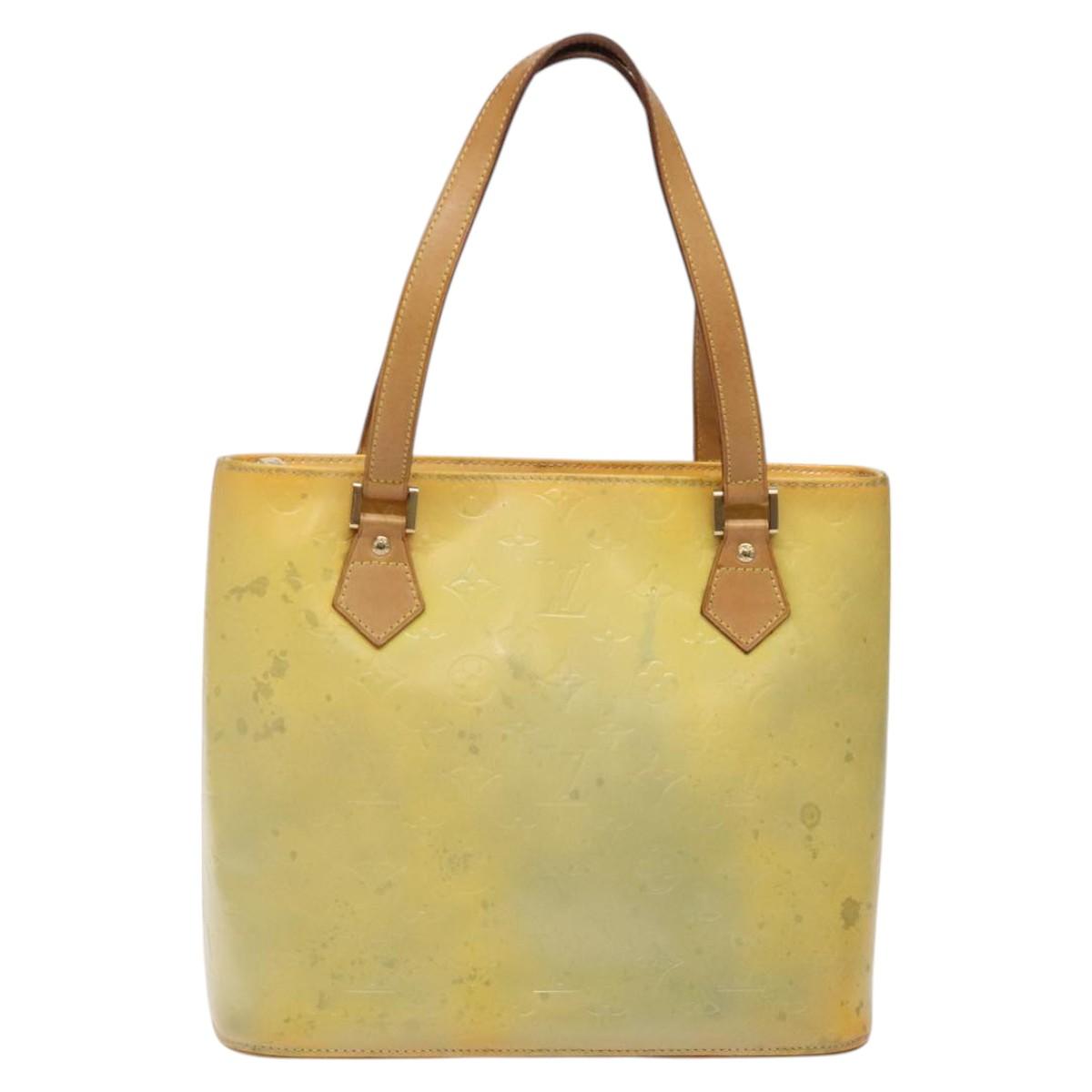 LOUIS VUITTON Monogram Vernis Houston Hand Bag Gris M91053 LV Auth 118533