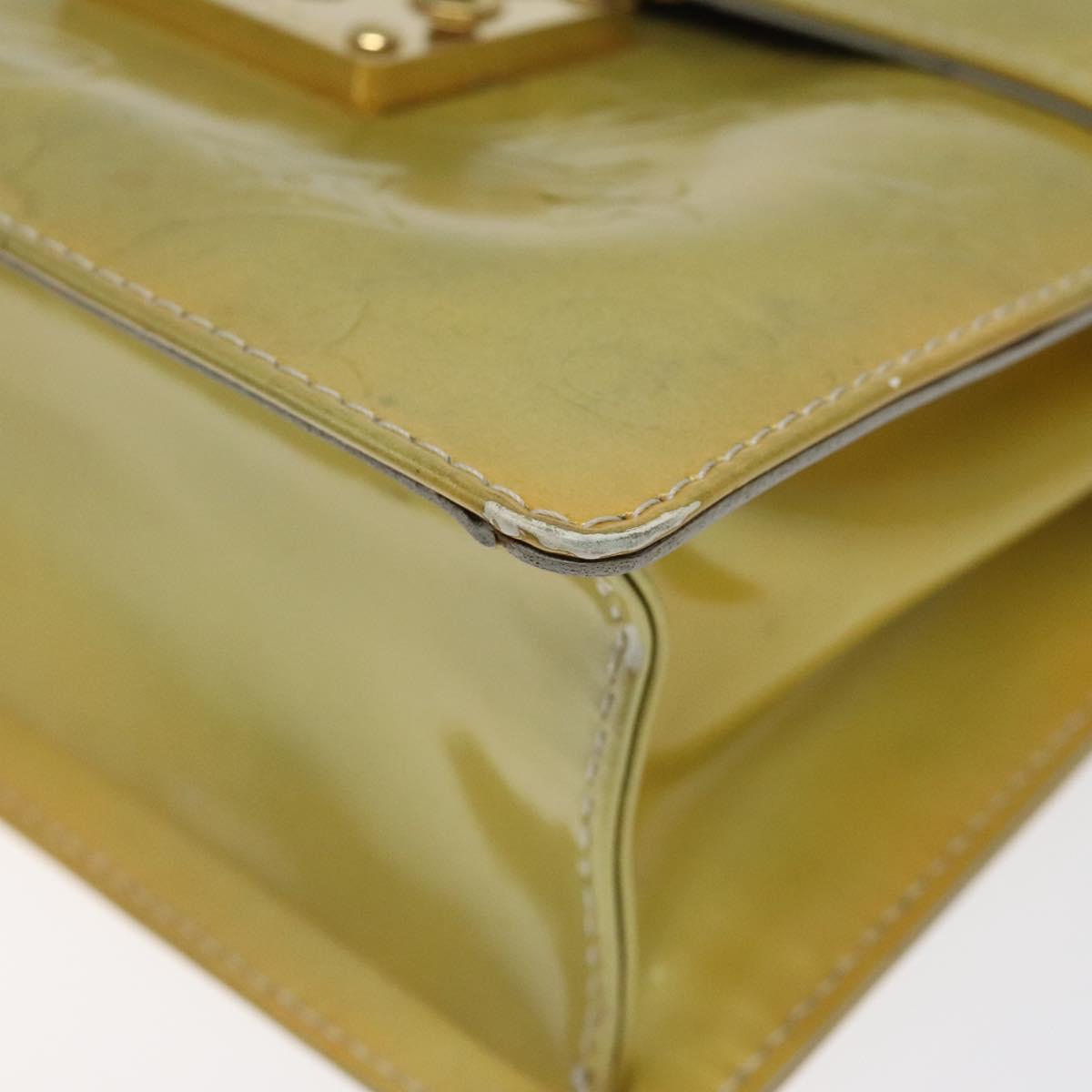 LOUIS VUITTON Monogram Vernis Spring Street Hand Bag Gris M91029 LV Auth 118542