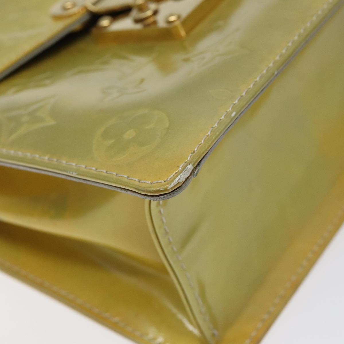 LOUIS VUITTON Monogram Vernis Spring Street Hand Bag Gris M91029 LV Auth 118542