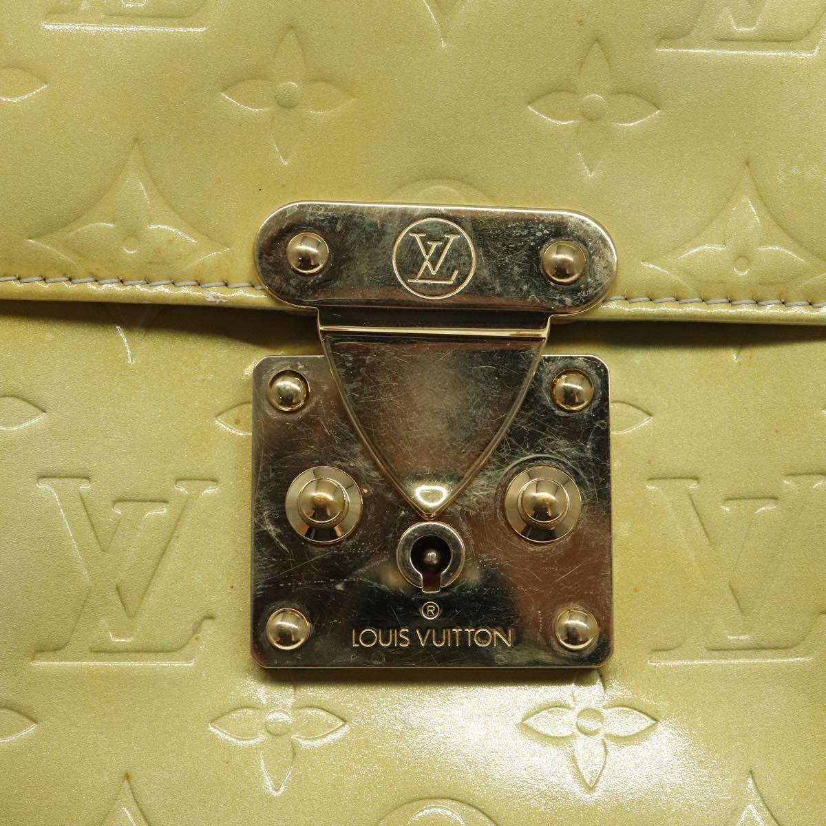 LOUIS VUITTON Monogram Vernis Spring Street Hand Bag Gris M91029 LV Auth 118542