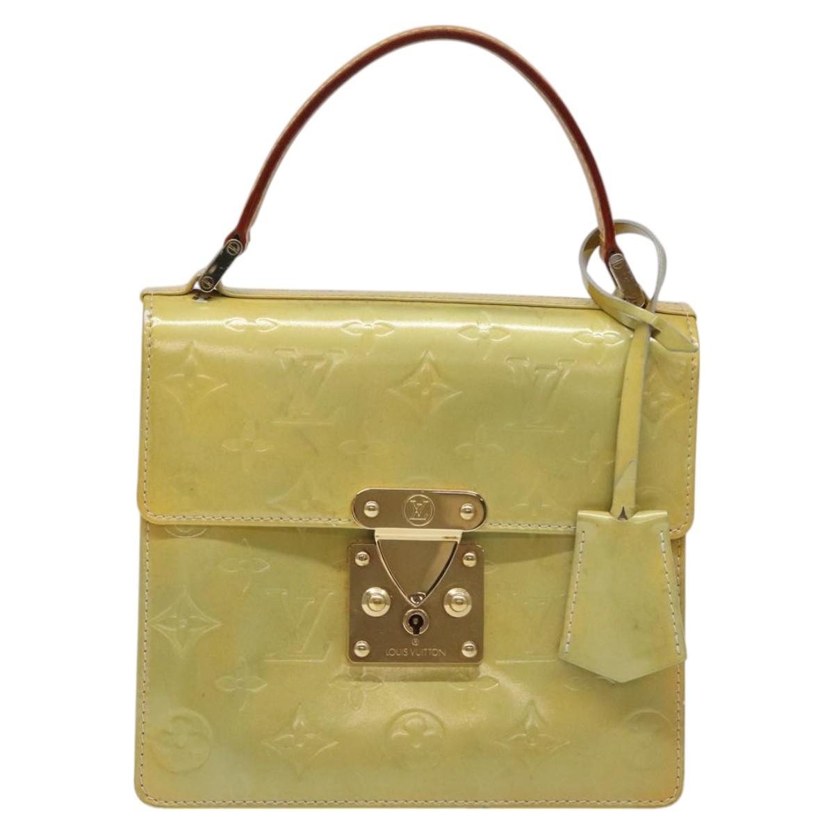 LOUIS VUITTON Monogram Vernis Spring Street Hand Bag Gris M91029 LV Auth 118542