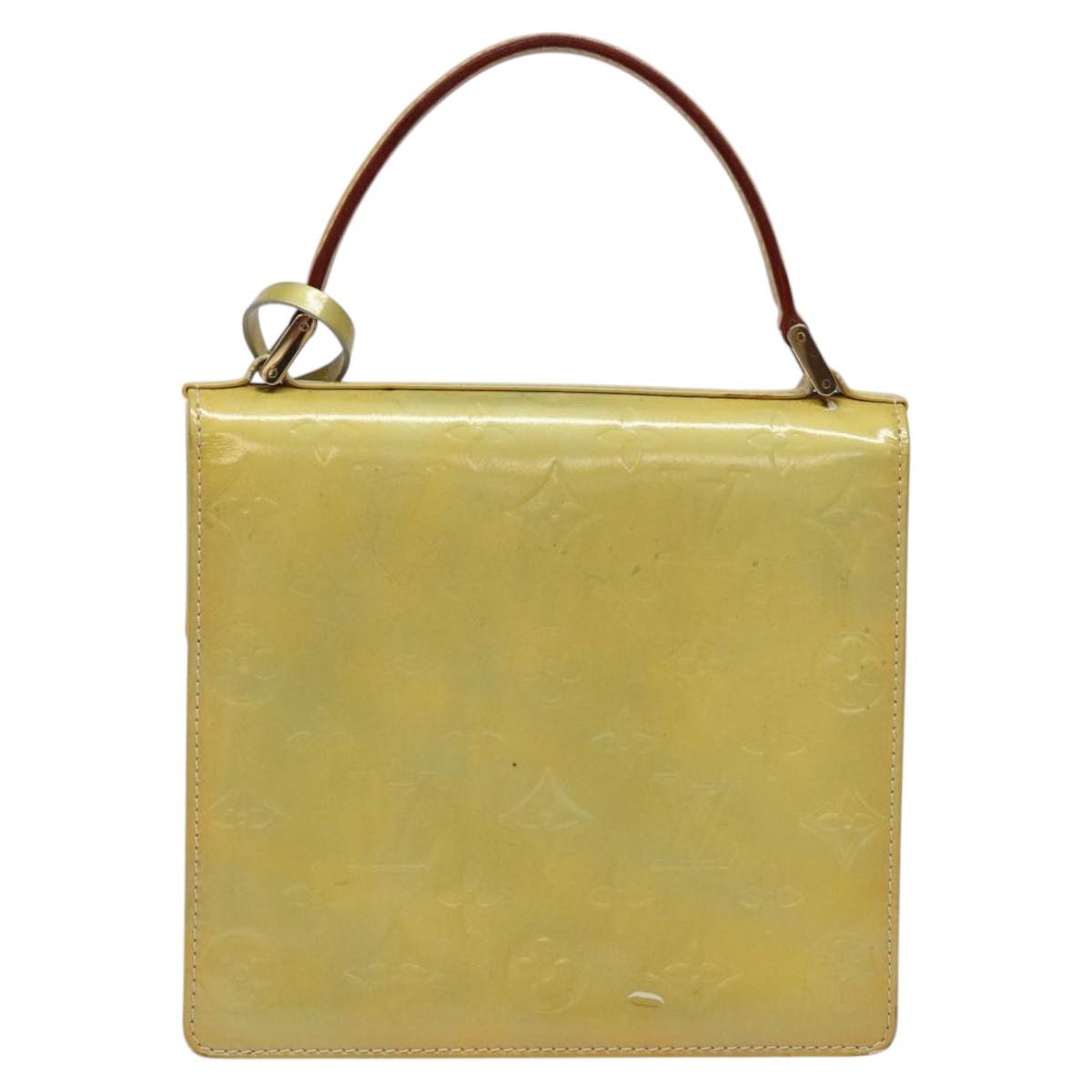 LOUIS VUITTON Monogram Vernis Spring Street Hand Bag Gris M91029 LV Auth 118542