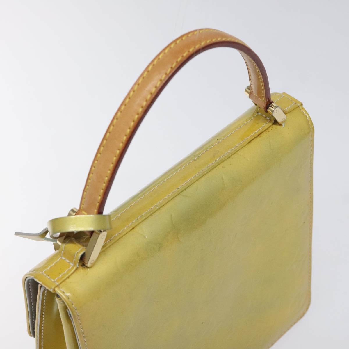 LOUIS VUITTON Monogram Vernis Spring Street Hand Bag Gris M91029 LV Auth 118542