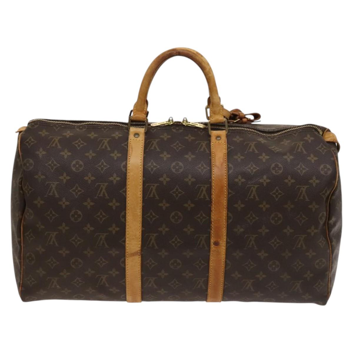 LOUIS VUITTON Monogram Keepall 50 Boston Bag M41426 LV Auth 118549