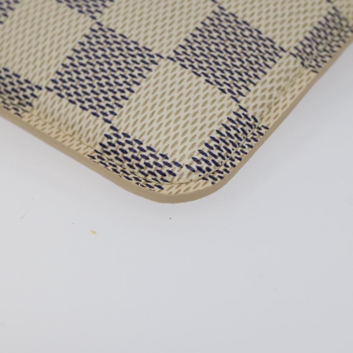 LOUIS VUITTON Damier Azur Etui A Lunettes MM Glasses Case N60025 LV Auth 118558