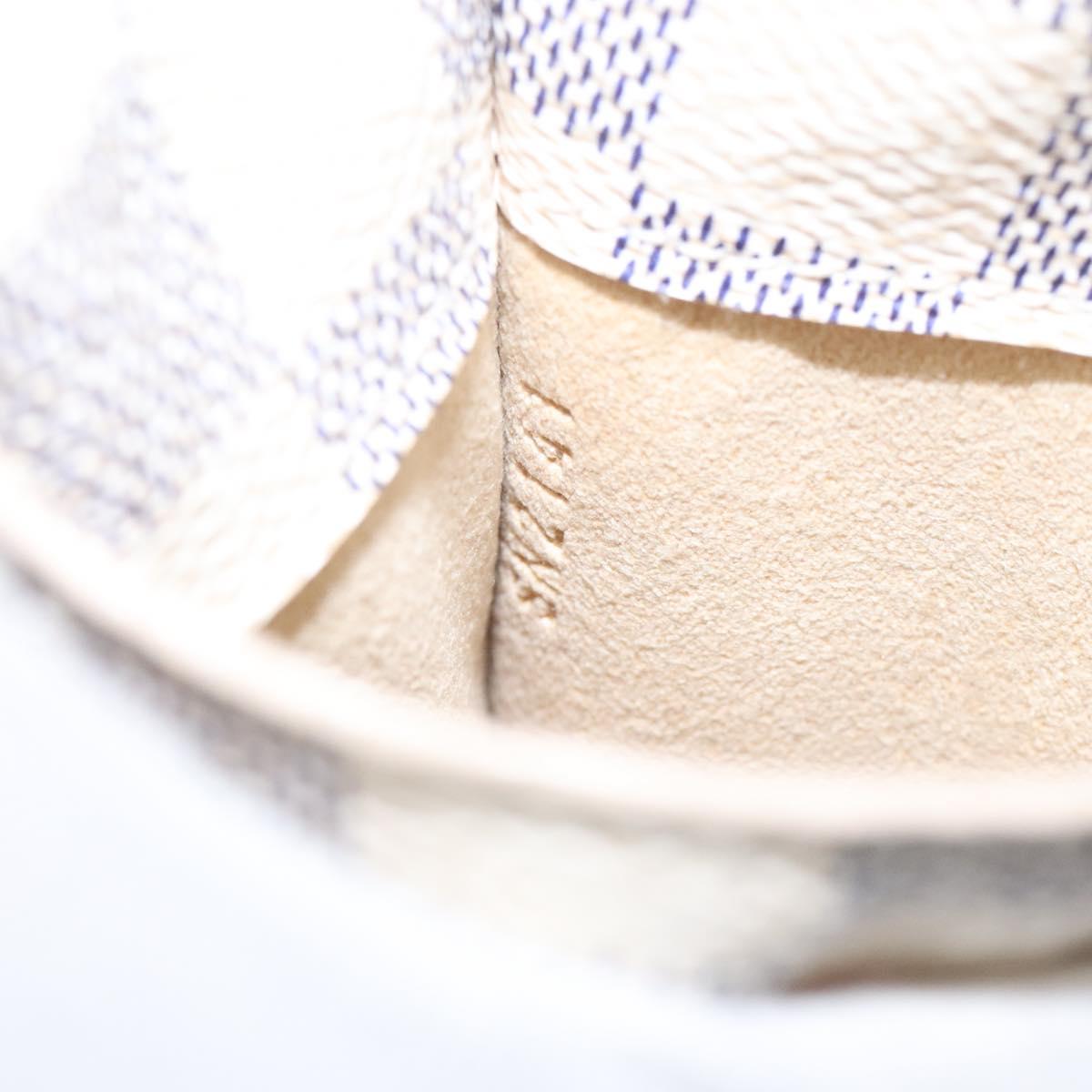 LOUIS VUITTON Damier Azur Etui A Lunettes MM Glasses Case N60025 LV Auth 118558