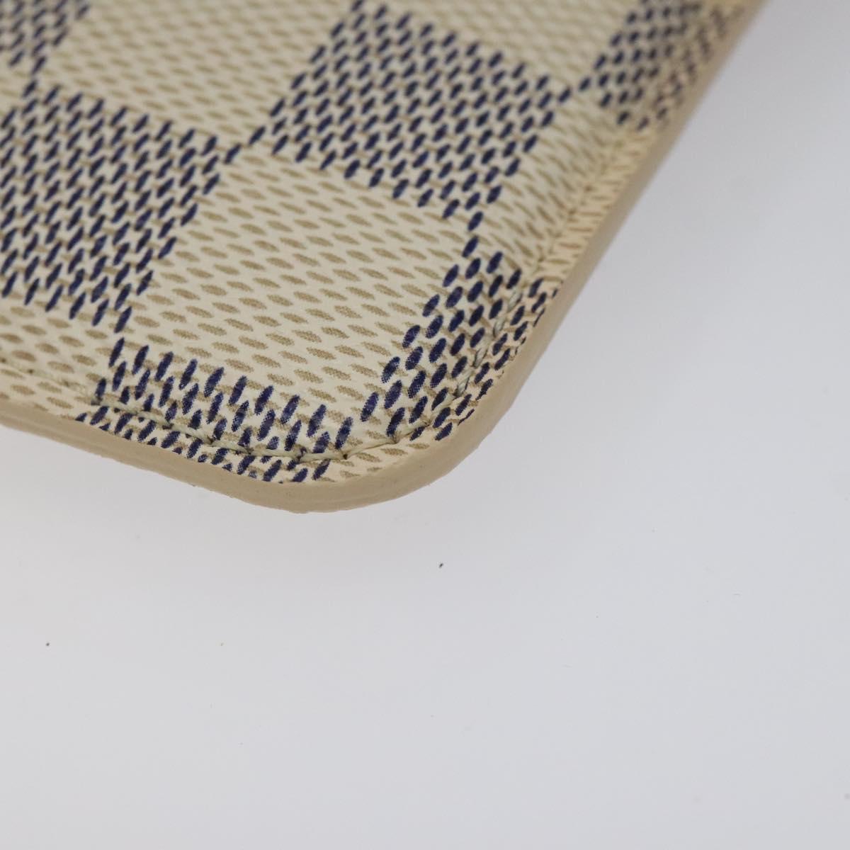 LOUIS VUITTON Damier Azur Etui A Lunettes MM Glasses Case N60025 LV Auth 118558