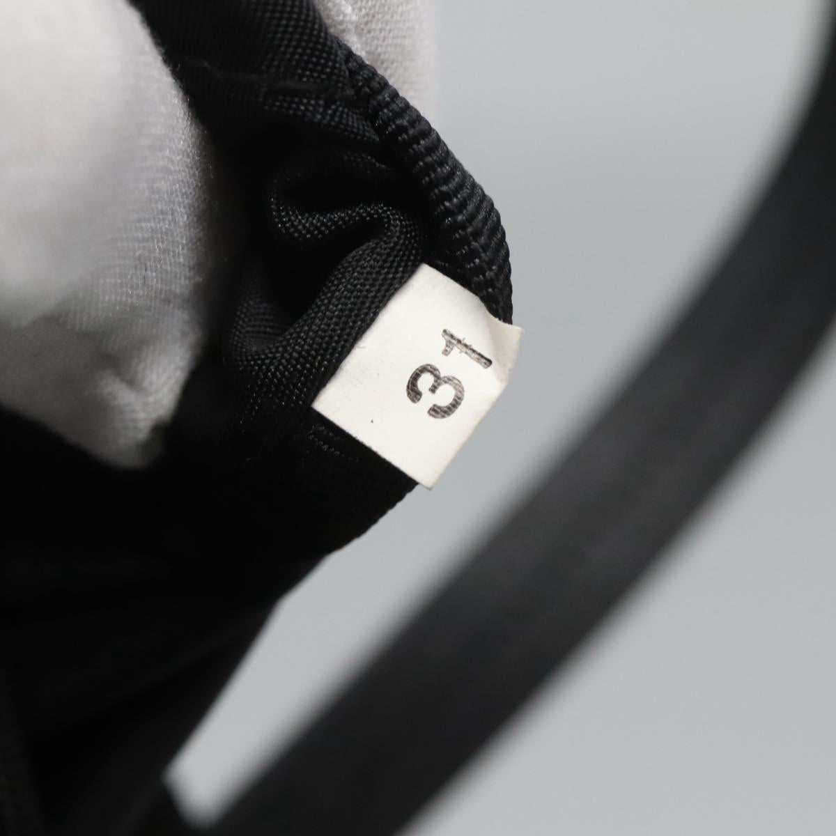 PRADA Hand Bag Nylon Black Silver Auth 118620