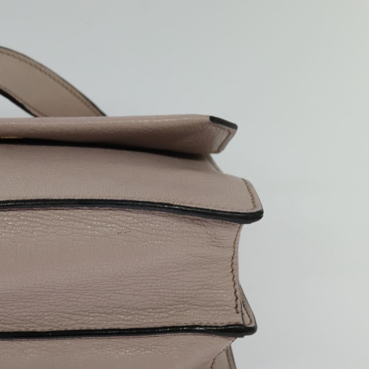 Miu Miu Hand Bag Leather 2way Pink Gold Auth 118666