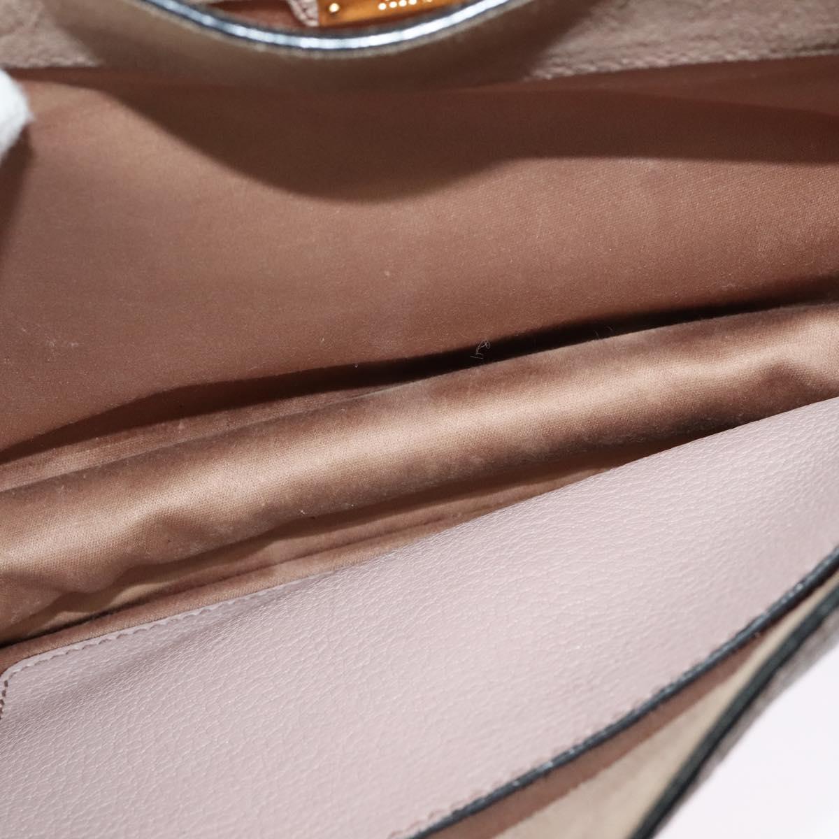 Miu Miu Hand Bag Leather 2way Pink Gold Auth 118666