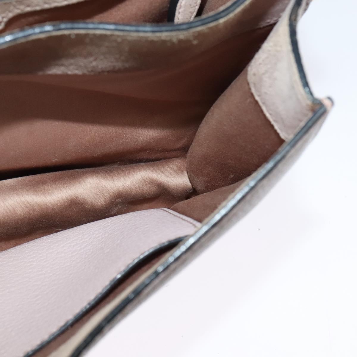 Miu Miu Hand Bag Leather 2way Pink Gold Auth 118666