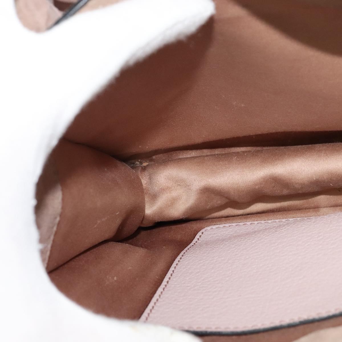 Miu Miu Hand Bag Leather 2way Pink Gold Auth 118666