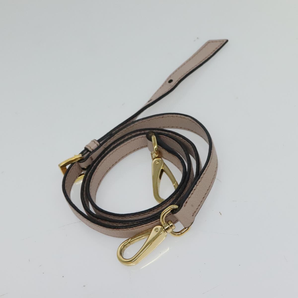 Miu Miu Hand Bag Leather 2way Pink Gold Auth 118666