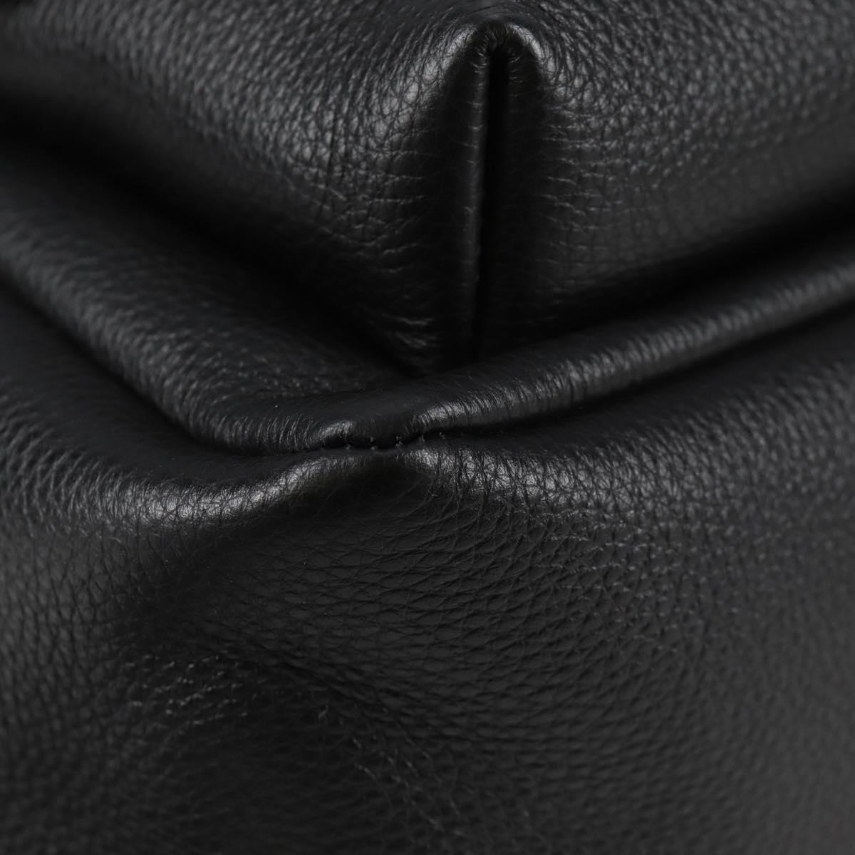 VERSACE Backpack Leather Black Gold Auth 118682V