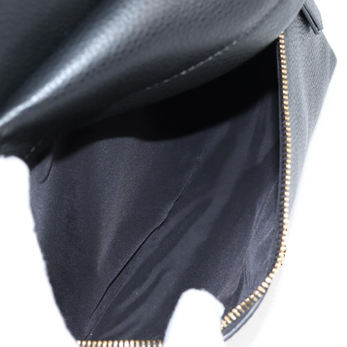 VERSACE Backpack Leather Black Gold Auth 118682V