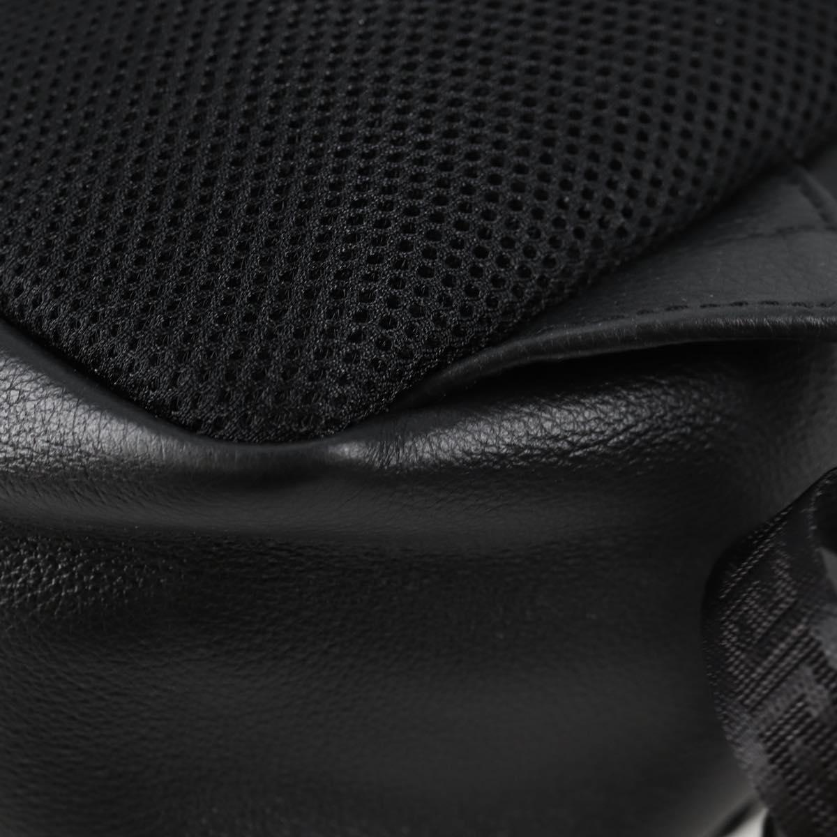 VERSACE Backpack Leather Black Gold Auth 118683V