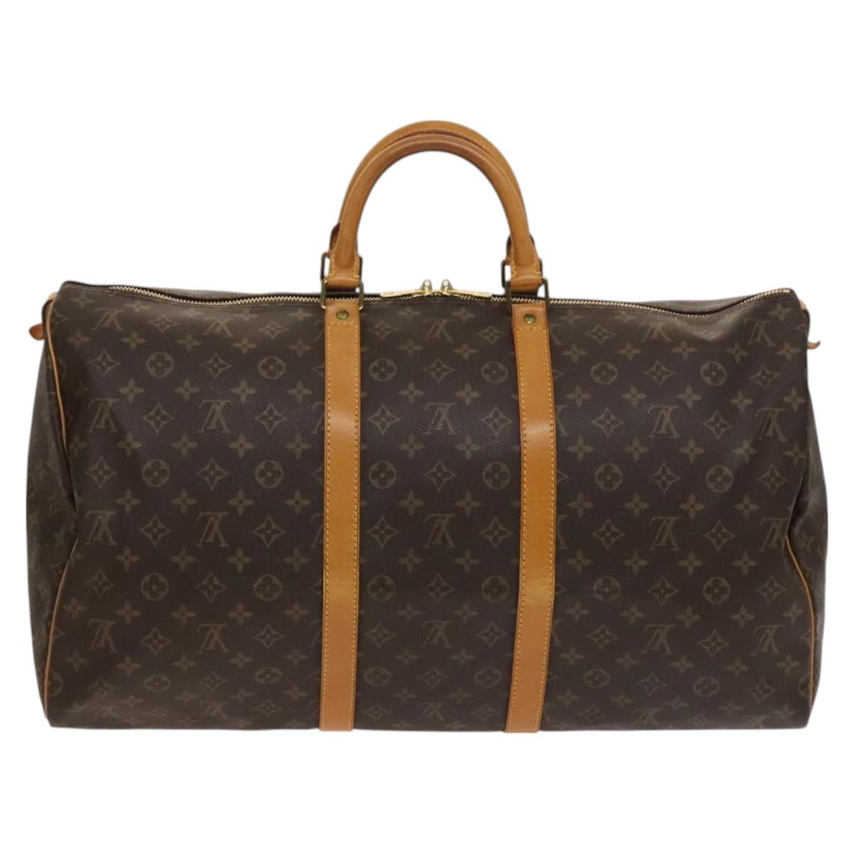 LOUIS VUITTON Monogram Keepall 55 Boston Bag M41424 LV Auth 118705