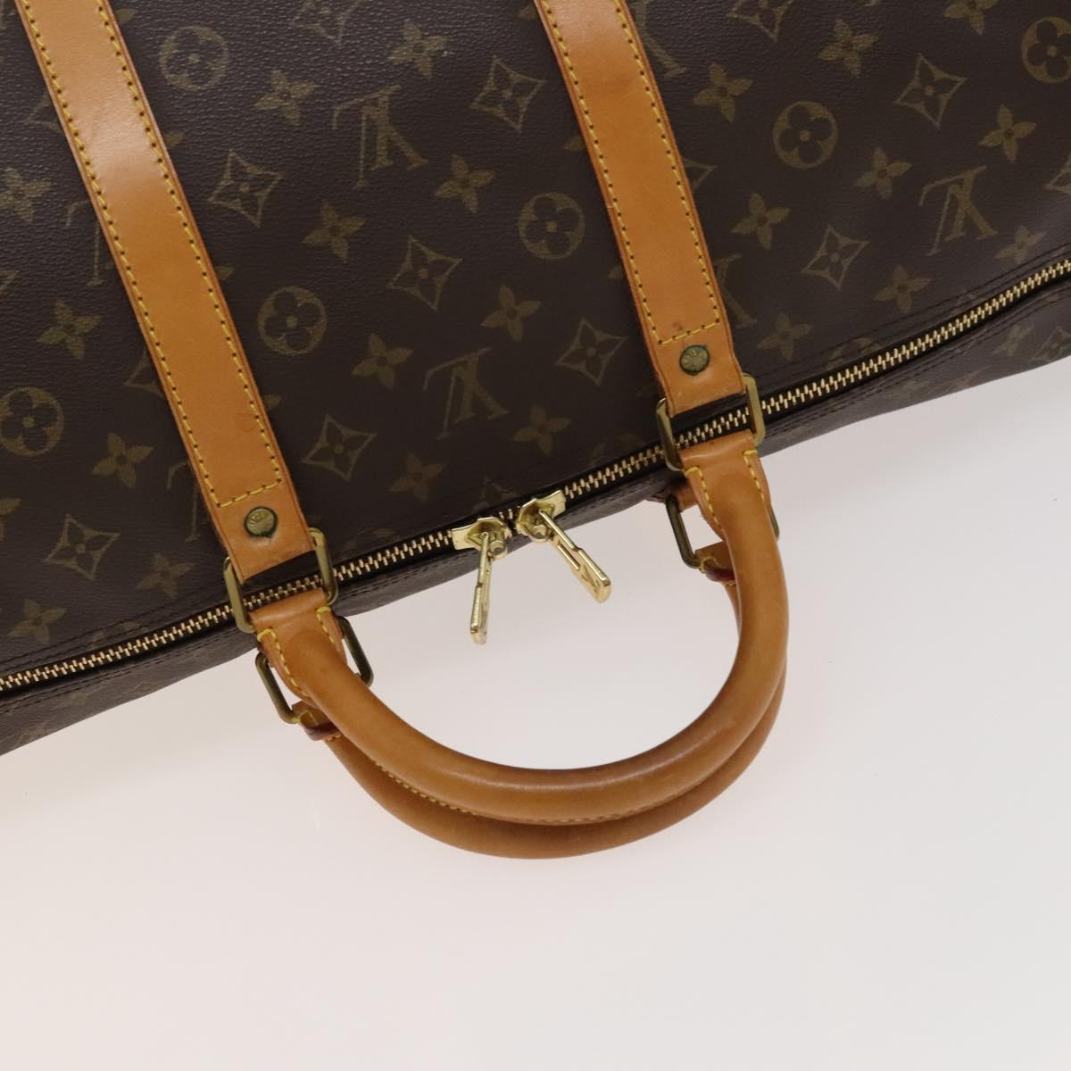 LOUIS VUITTON Monogram Keepall 55 Boston Bag M41424 LV Auth 118705