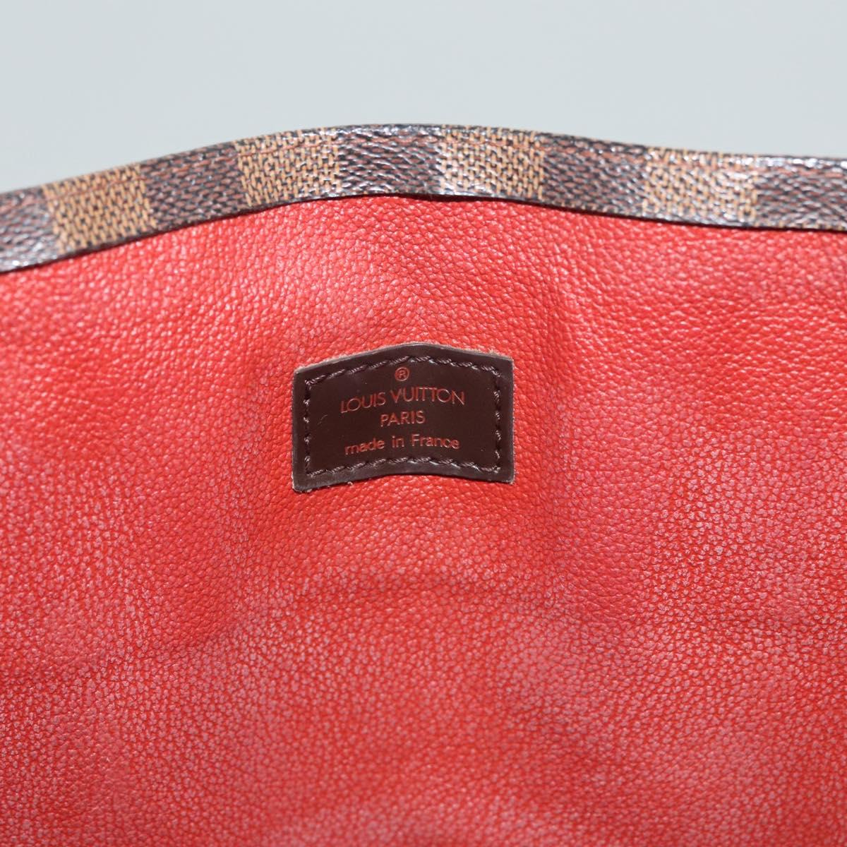LOUIS VUITTON Damier Ebene Sac Plat Hand Bag N51140 LV Auth 118710